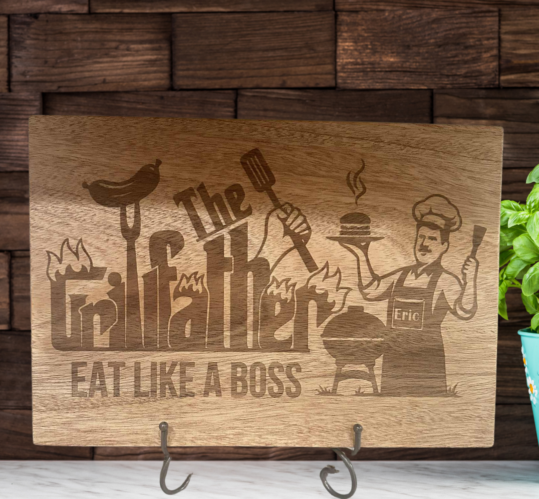 Personalized Engraved Kitchen Gift Set – Custom Cutting Board, Utensils & Coasters | Realtor Closing Gift, Housewarming, or Family Keepsake