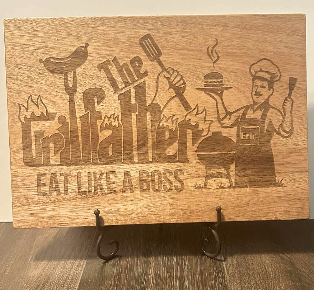 Personalized Engraved Kitchen Gift Set – Custom Cutting Board, Utensils & Coasters | Realtor Closing Gift, Housewarming, or Family Keepsake