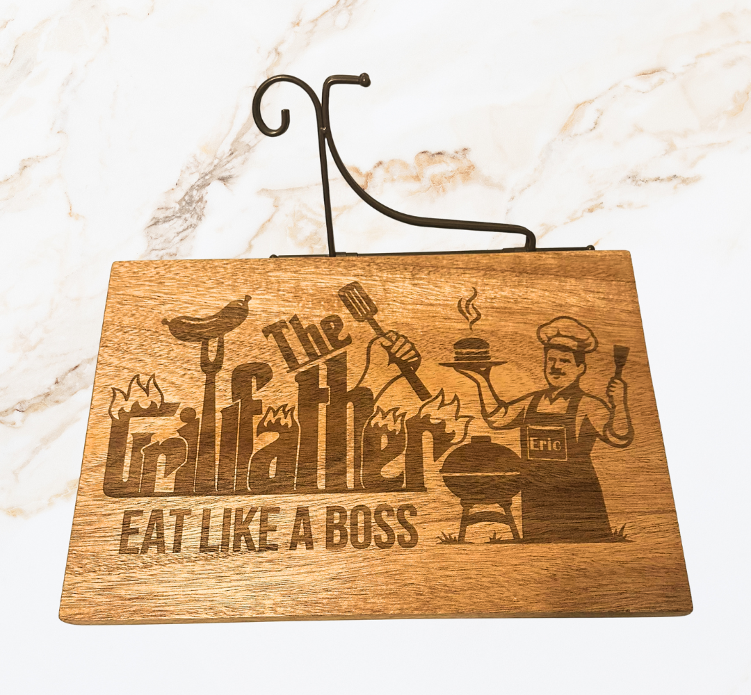 Personalized Engraved Kitchen Gift Set – Custom Cutting Board, Utensils & Coasters | Realtor Closing Gift, Housewarming, or Family Keepsake