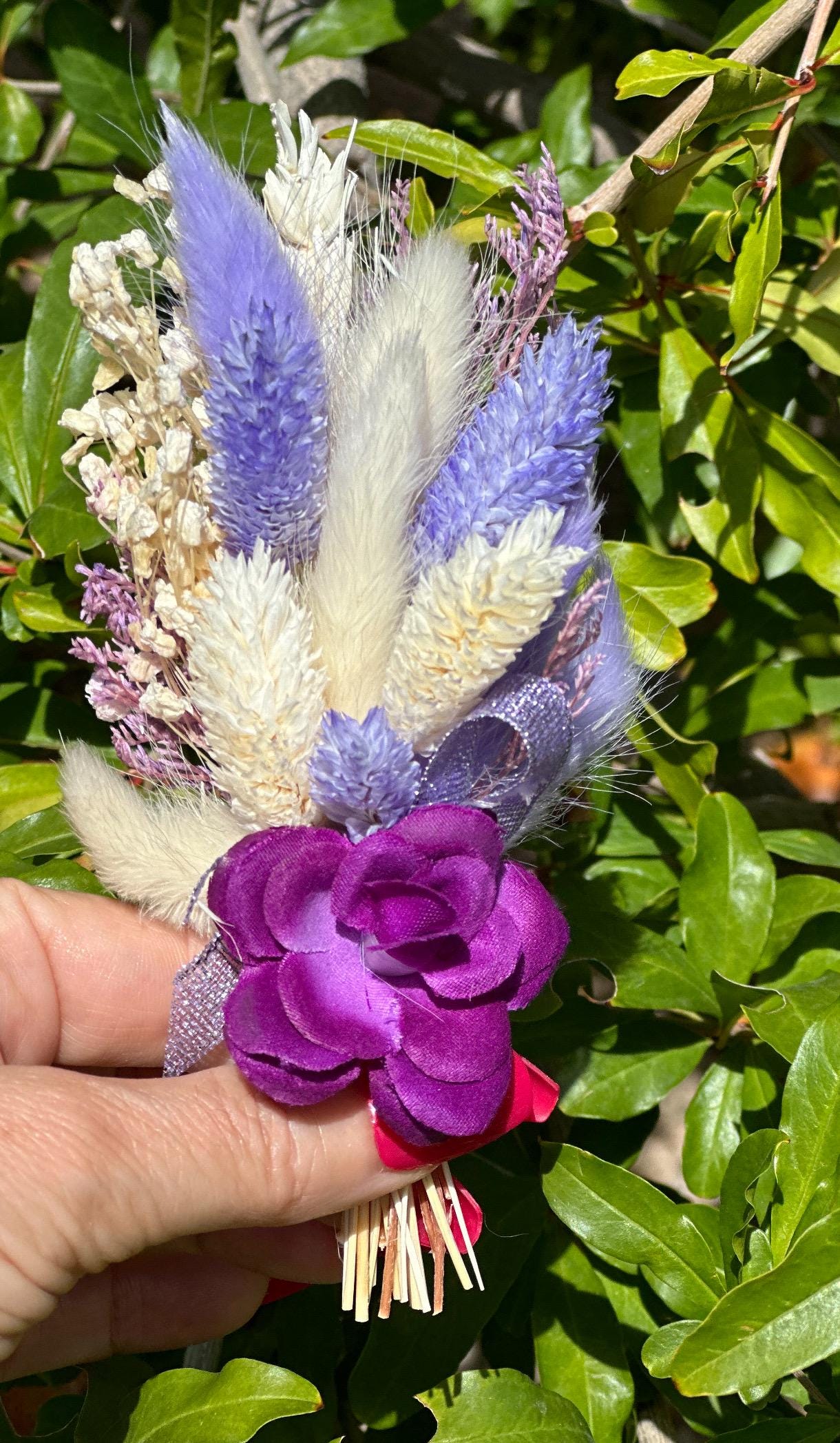 Lavender Elegance, Elegant Lavender Boutonniere, natural dried flowers and pampas boutonniere for weddings and parties.