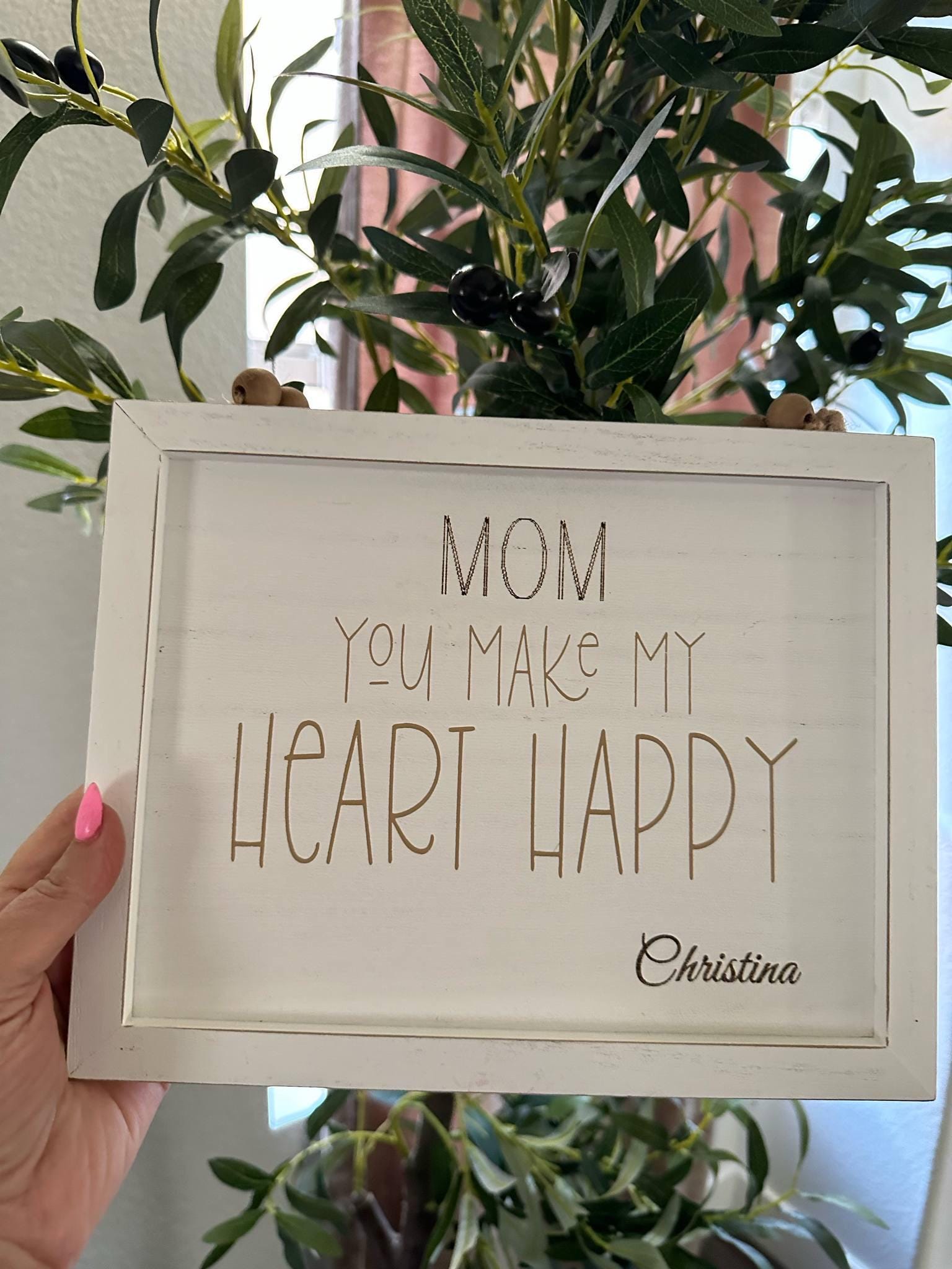Personalized Mothers's Day Gift For Mom, Wooden Wall Decor, Gift for Mom, gift for Grandma, Engraved gifts, wall art for Nana