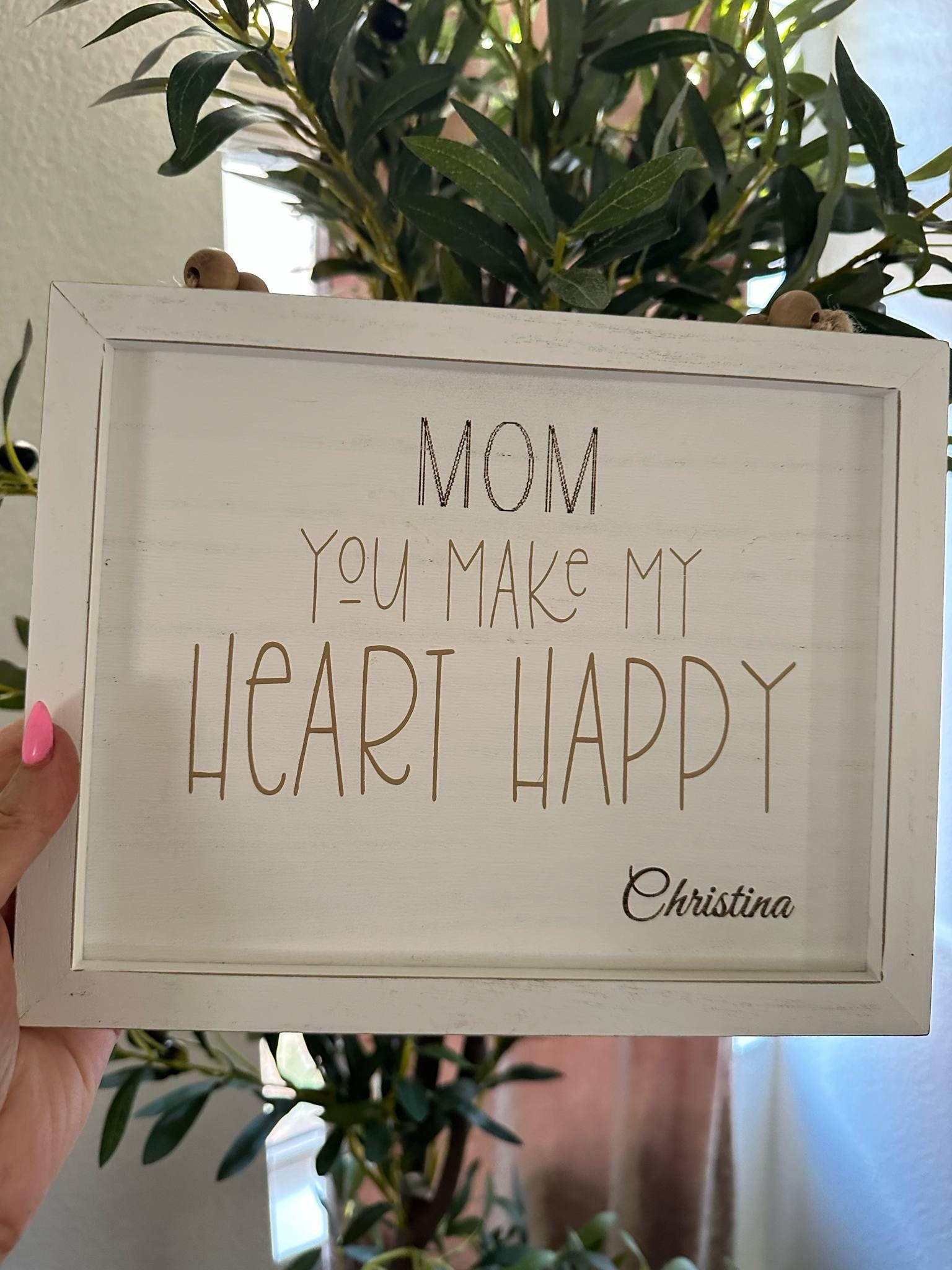 Personalized Mothers's Day Gift For Mom, Wooden Wall Decor, Gift for Mom, gift for Grandma, Engraved gifts, wall art for Nana