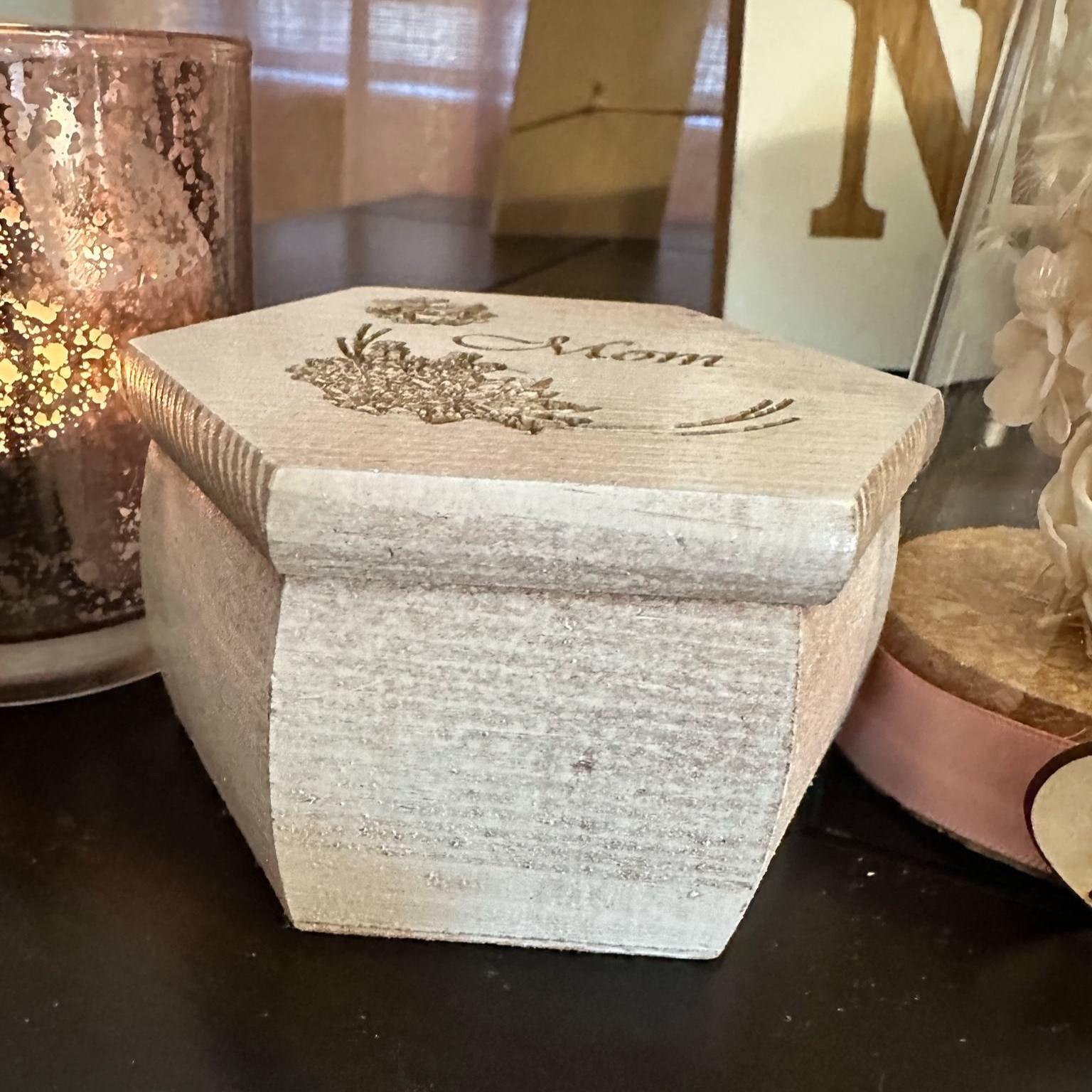 Personalized Keepsake Box,  Memory Box, Wood Keepsake Box, Mothers Day Gift, Custom Engraved Wood Box, Gift For mom
