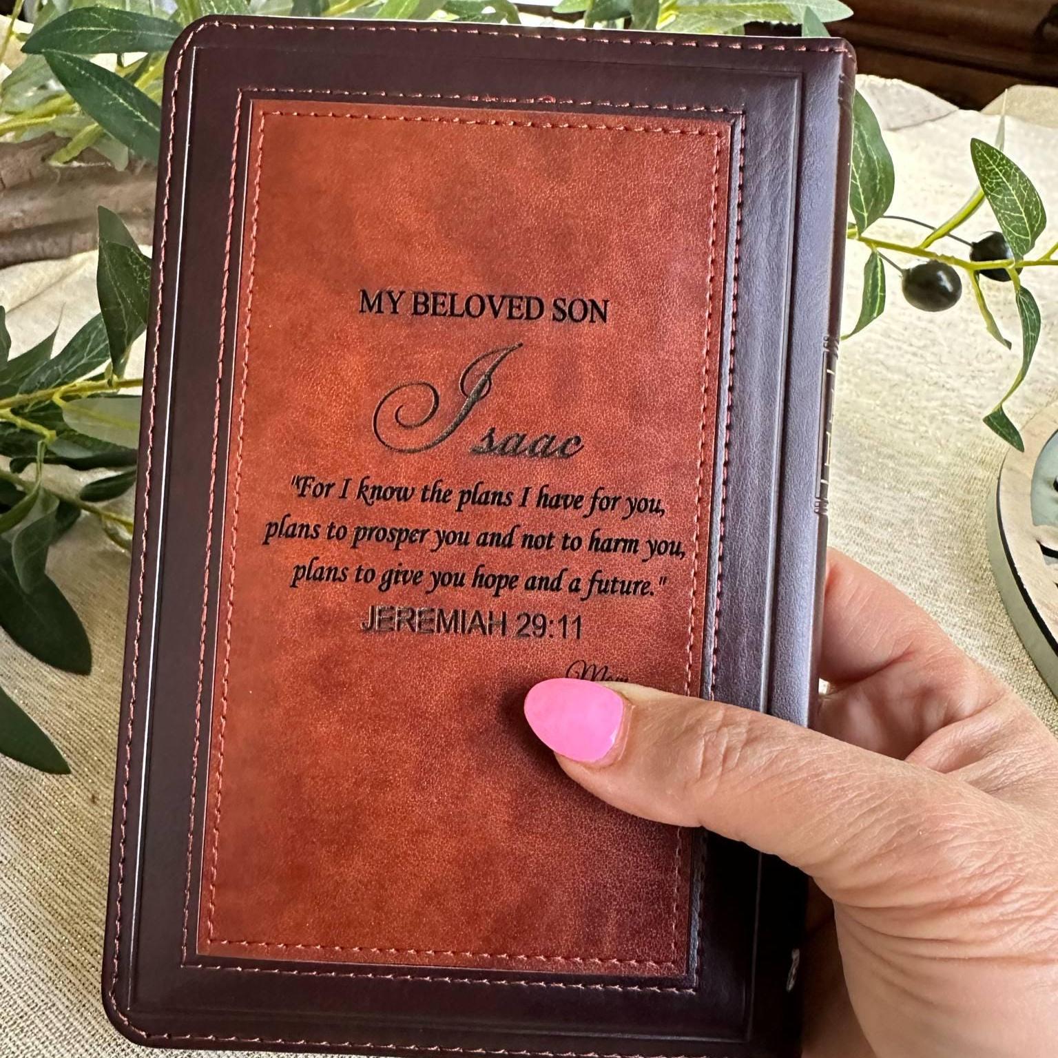 Personalized Holy Bible, Graduation Gift, Christian gift, dedication Bible, Birthday Gift, Farewell gift,  Gift for son, Mother's Day Gift