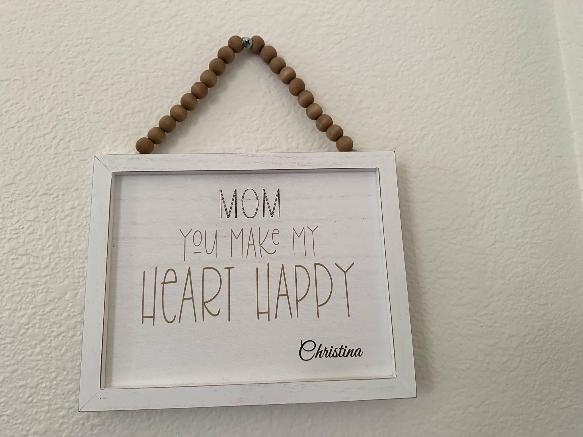 Personalized Mothers's Day Gift For Mom, Wooden Wall Decor, Gift for Mom, gift for Grandma, Engraved gifts, wall art for Nana