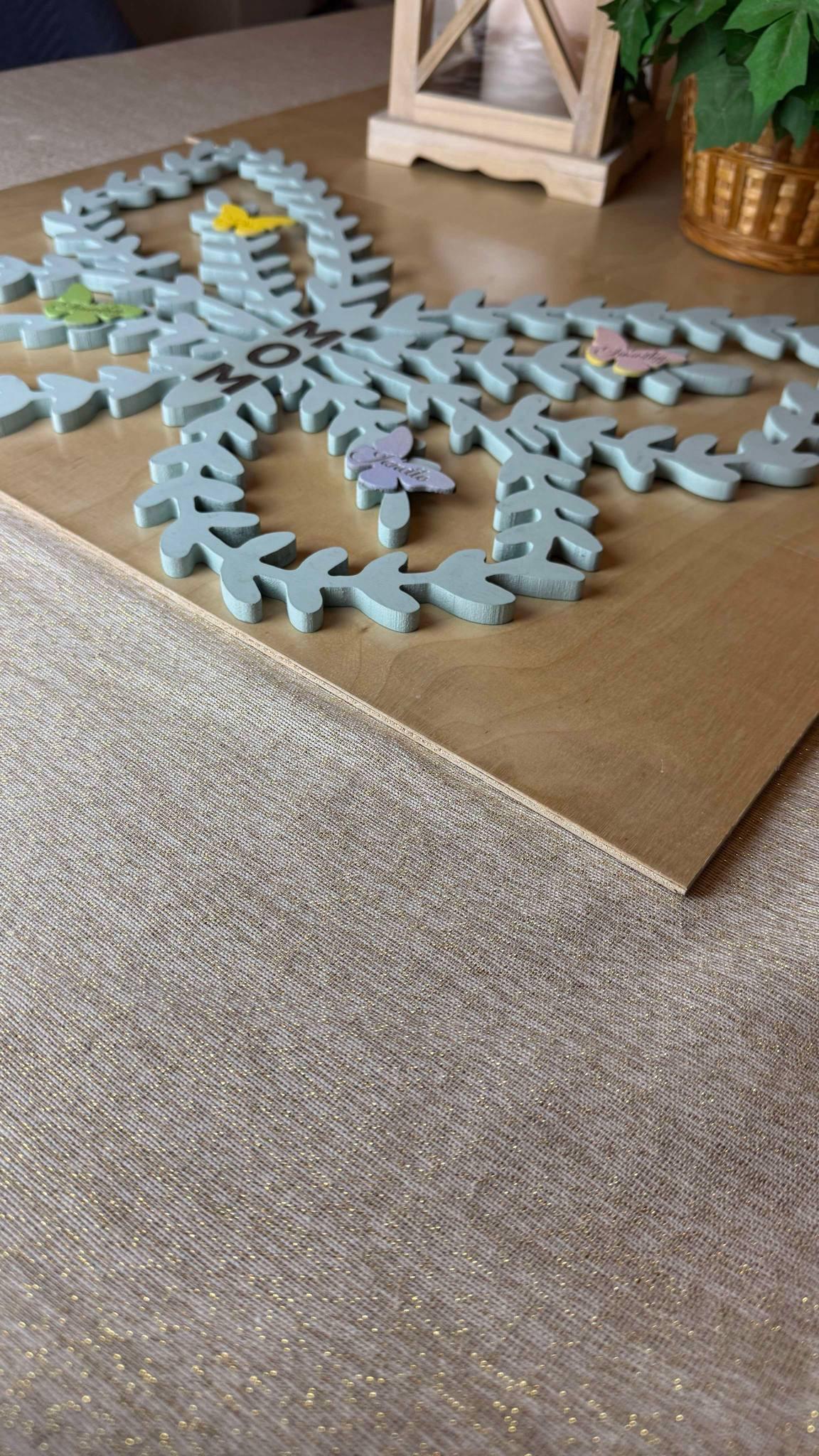 Mom Wooden Sign, Mother's Day Gift for Mom Butterfly, personalized kids names, Butterflies name Gifts , grandma Gift, Laser cut