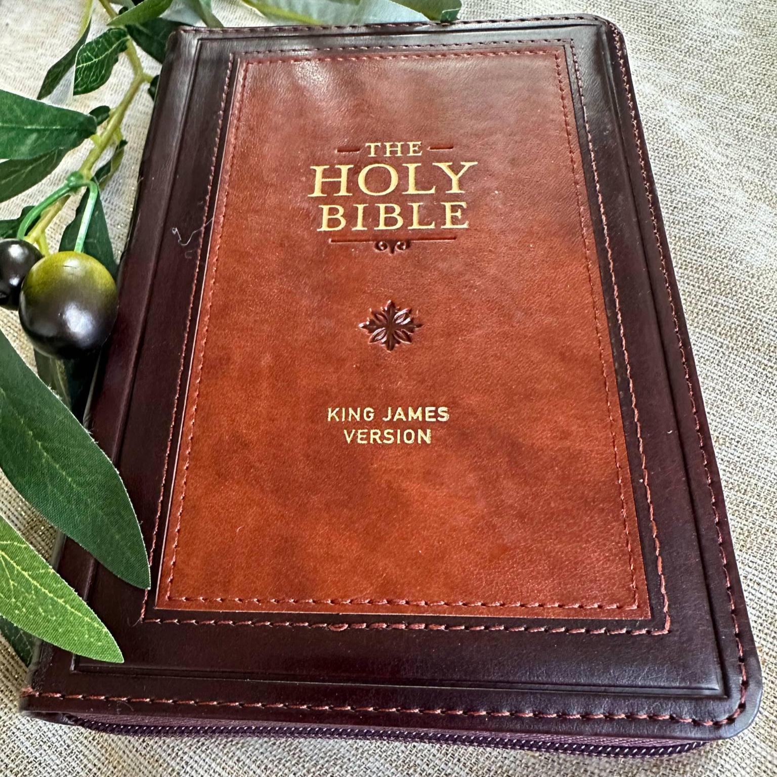 Personalized Leather Bible: Christian Gift for Baptism, Wedding, Graduation