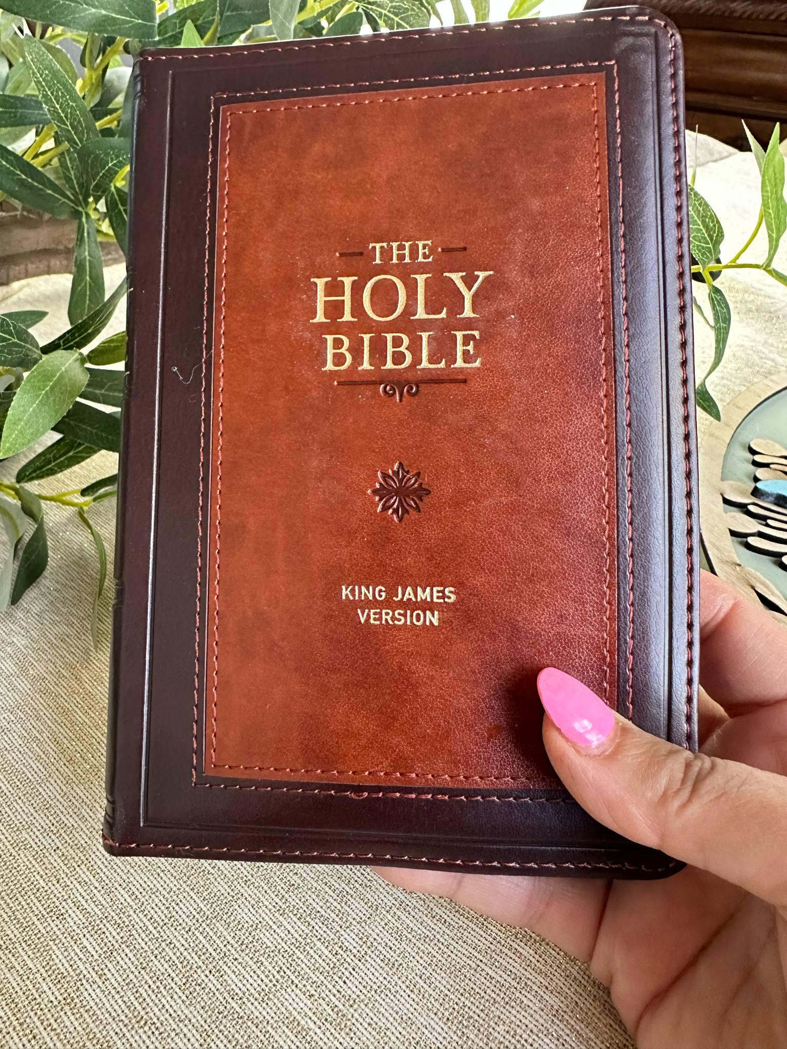 Personalized Leather Bible: Christian Gift for Baptism, Wedding, Graduation