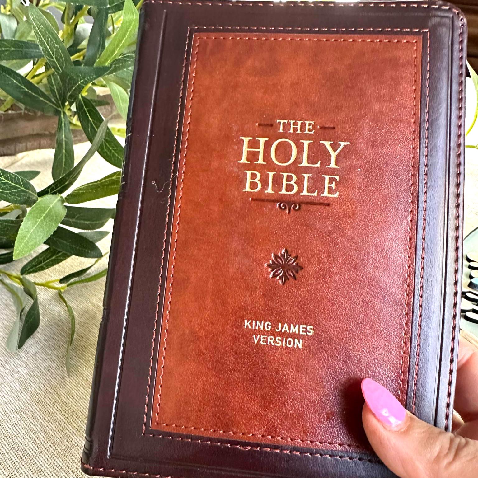 Personalized Leather Bible: Christian Gift for Baptism, Wedding, Graduation
