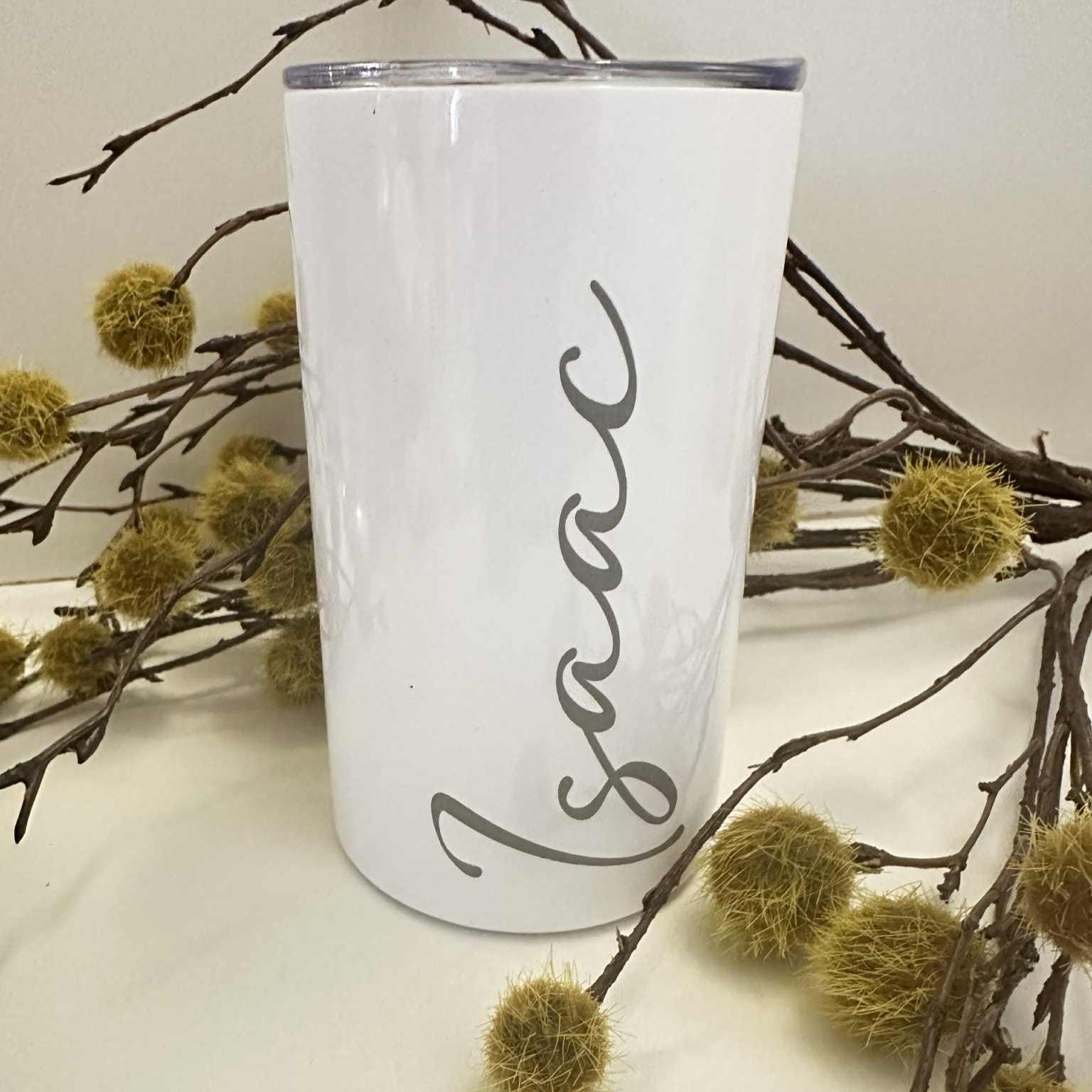 Personalized Script Name Tumbler: Insulated Stainless Steel Cup
