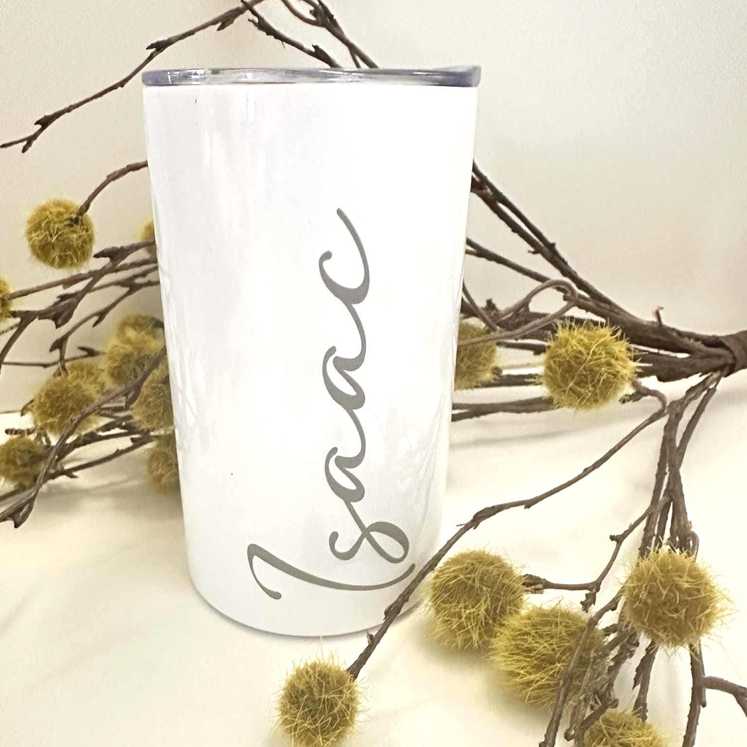 Personalized Script Name Tumbler: 12oz Insulated Stainless Steel Cup