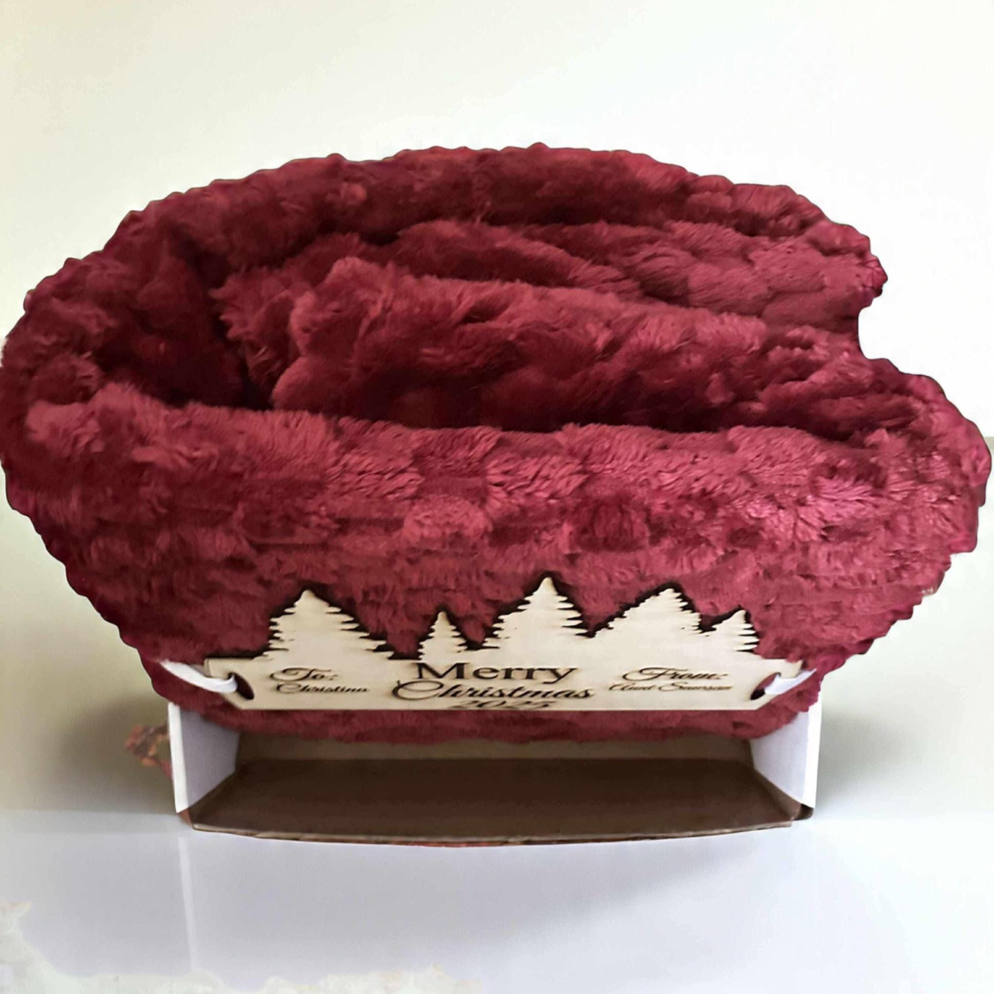 Personalized Christmas Blanket Gift Box: Plush Holiday Keepsake