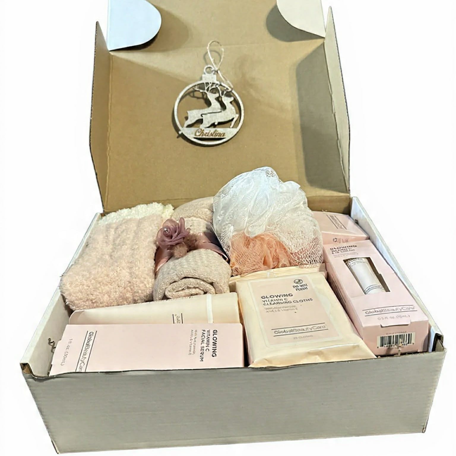 Pink Self-Care Gift Box - Cozy Spa Essentials - Skincare Set