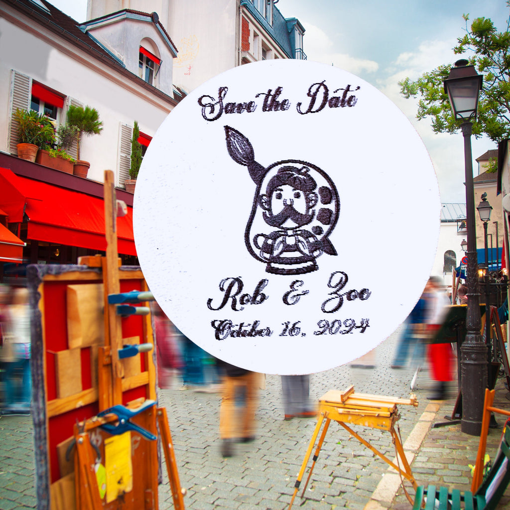 Paris Theme Personalized Save the Date, Wedding Magnets for France Lovers.