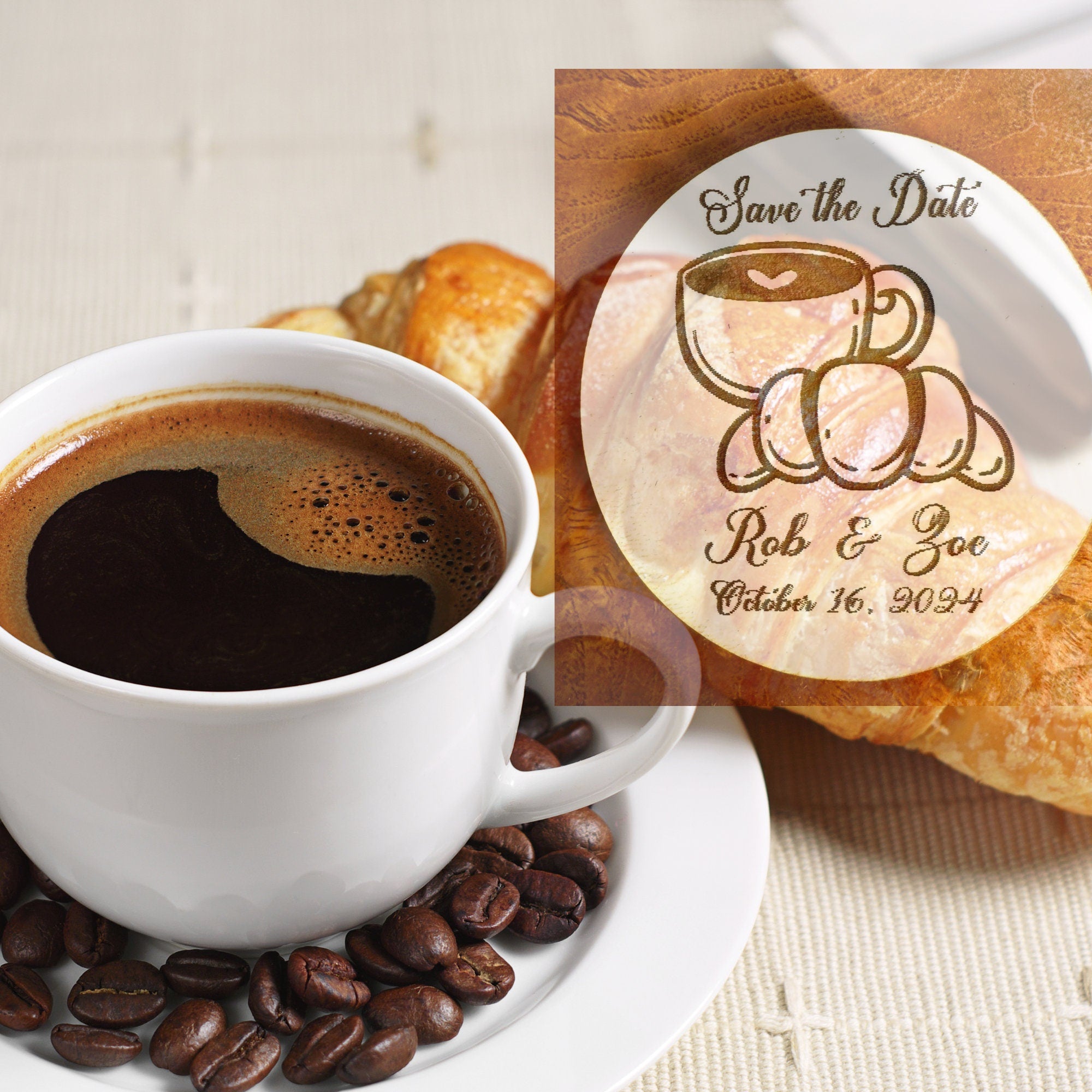 Paris Theme Personalized Save the Date, Wedding Magnets for France Lovers.