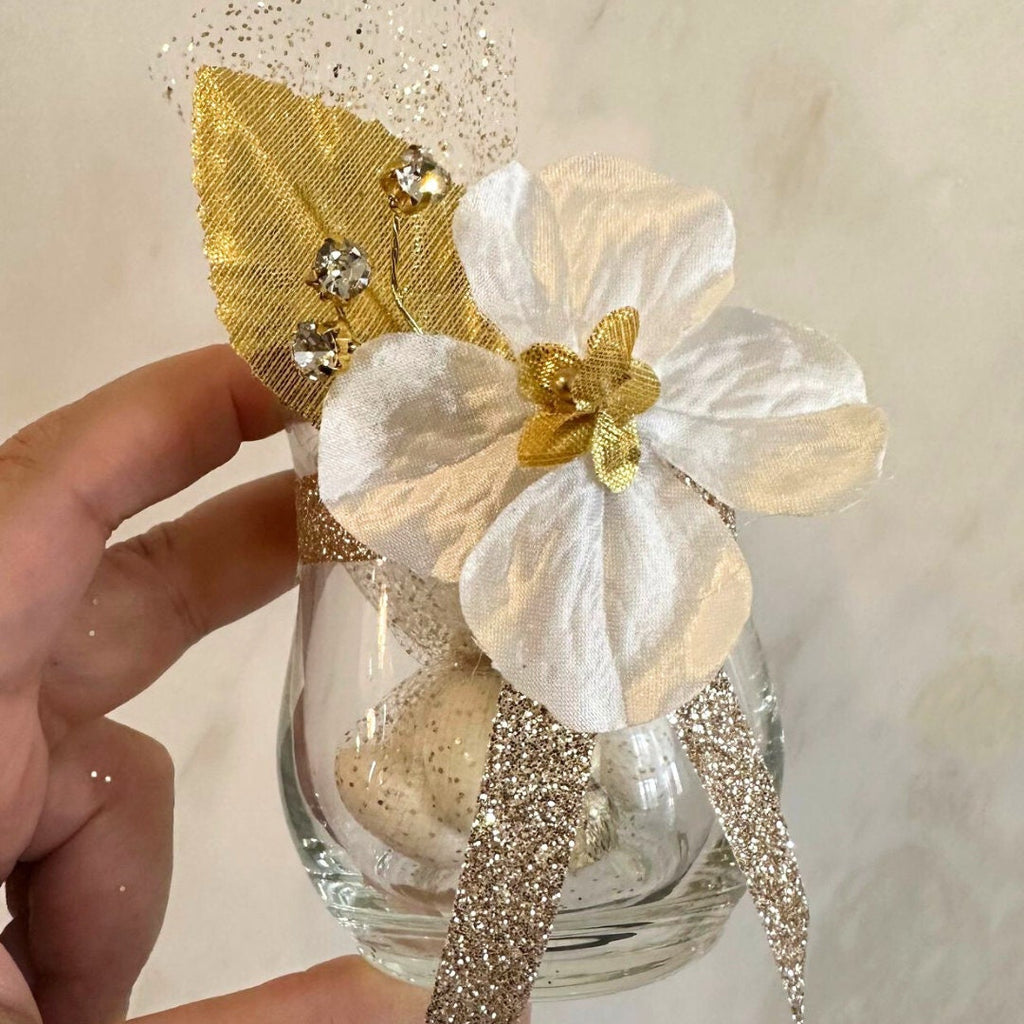 Pearl and Gold Wedding Favors for guests, Luxury Favors, Elegance Party Favors, Custom Gold and Pearl Candy Favors Gift, Classic Wedding