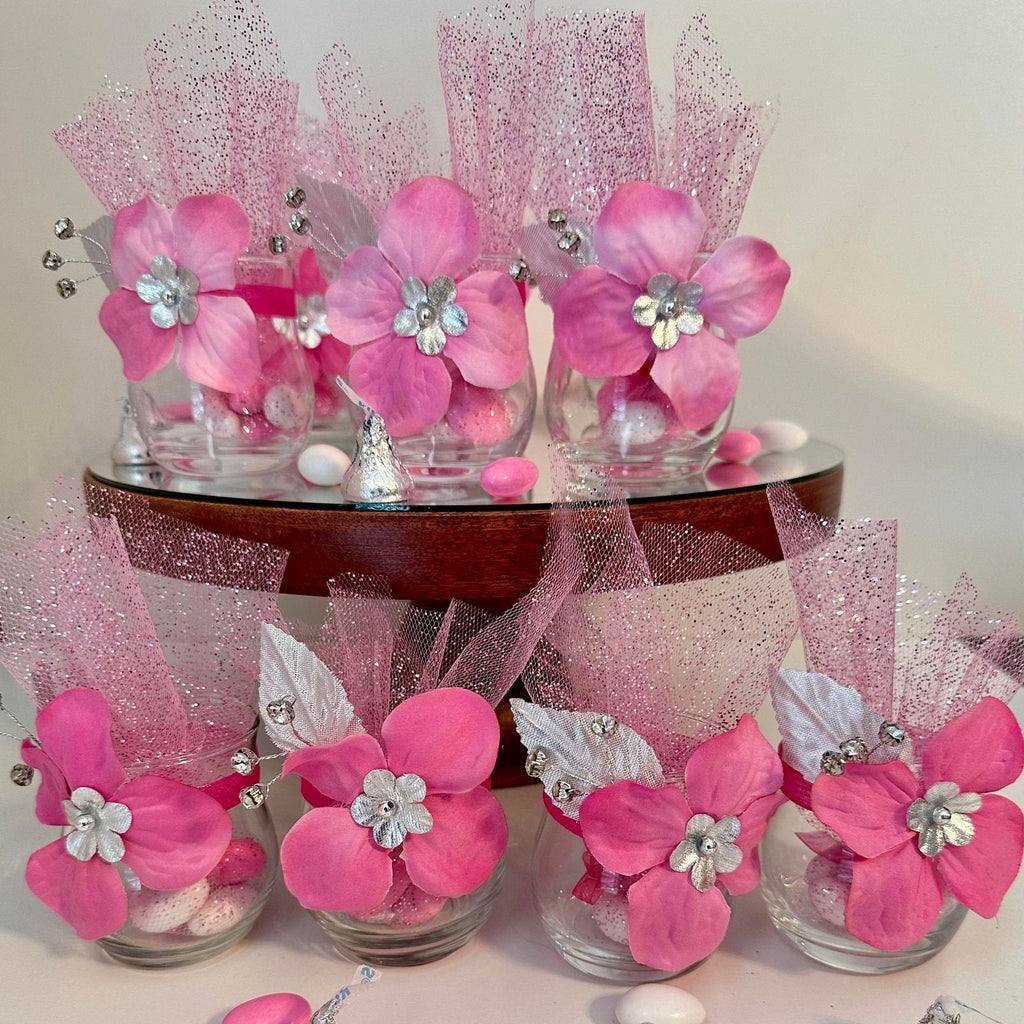 Shades of Pink Wedding Favors for guests, Luxury Favors, Elegance Party Favors, Custom Hot Pink Favors Gift, Fairytale Wedding, Flower Favor