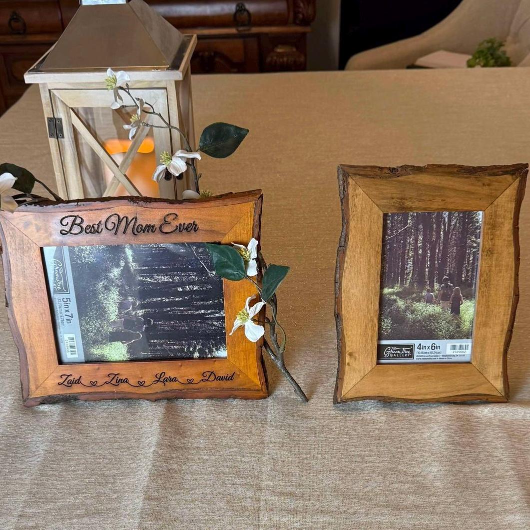 Real Wood Frame, Mothers Day, Mothers Day Gift, Mom, Gift for Mom, First Time Mom, Personalized Picture wood Frame, Mommy Gift, wall decor