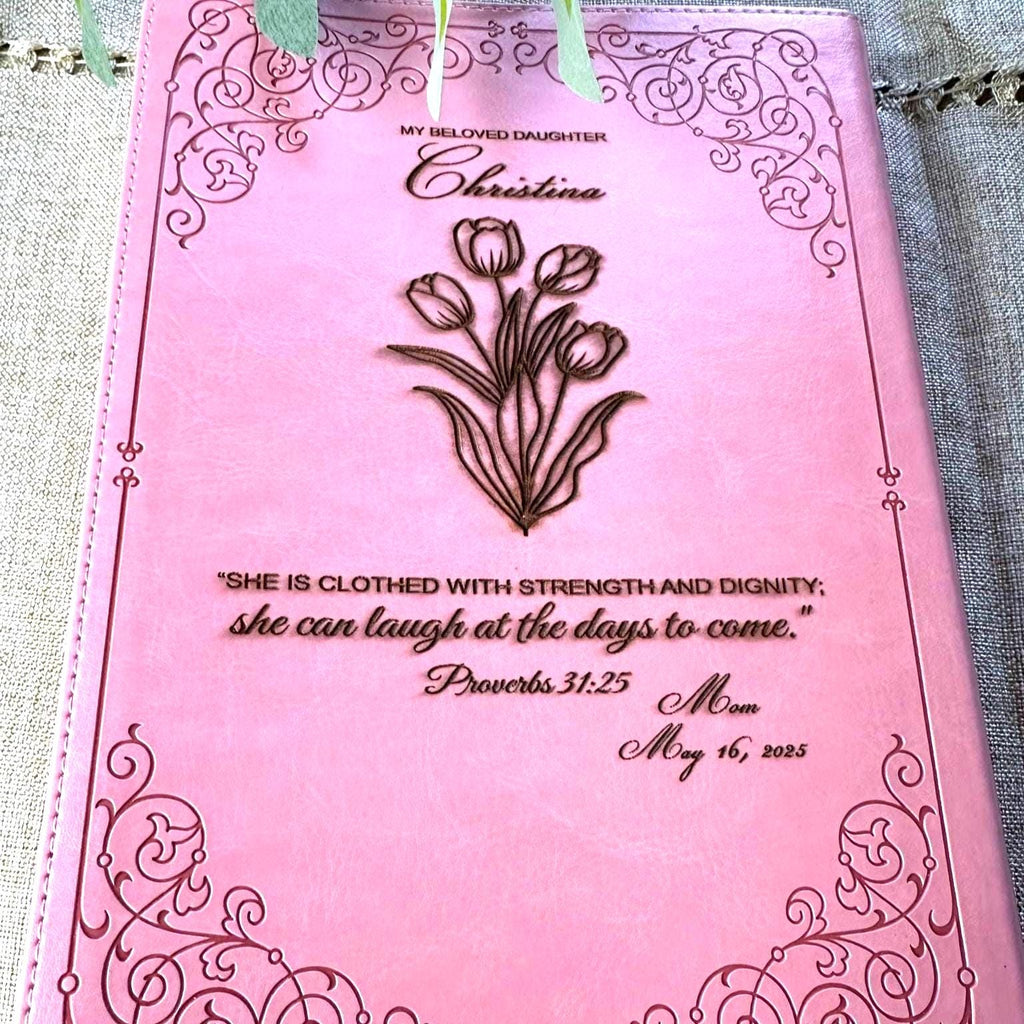 Personalized Bible, Graduation Gift, Christian gift, dedication Bible, Birthday Gift, Wedding gift, Gift for Sister, Mother's Day Gift