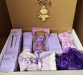 Lavender Spa Gift Box: Calming Skincare Set with Socks & Towel