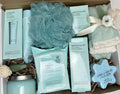 Teal Collagen Skincare Gift Basket: Spa Self Care Set for Women