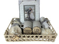 Personalized Wedding Gift Basket for Couple – Hubby and Wifey Mugs, Custom Coasters, Towel Set & Frame – Engagement or Bridal Shower Gift