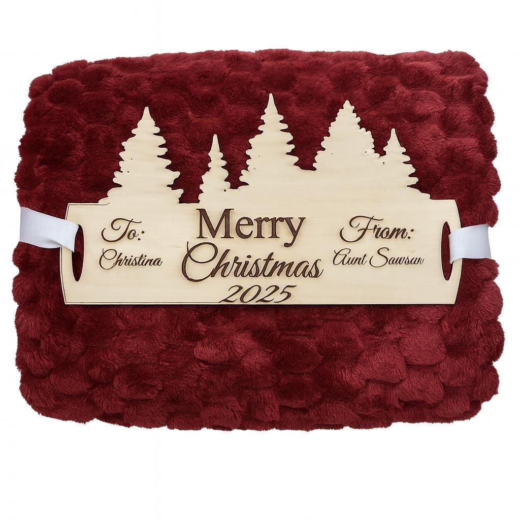 Personalized Christmas Blanket Gift Box: Plush Holiday Keepsake